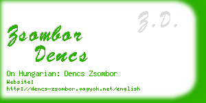 zsombor dencs business card